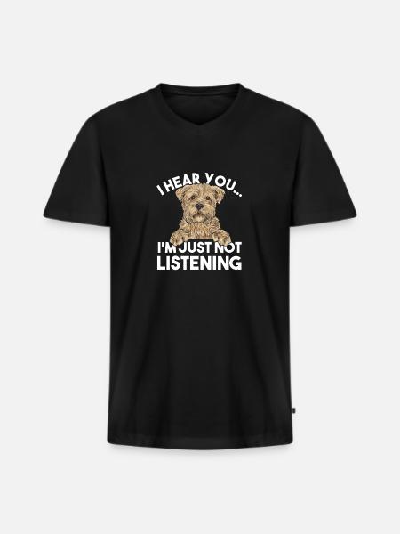 Cairn Terrier Dog - Men's Premium Organic T-shirt with V-neck - black
