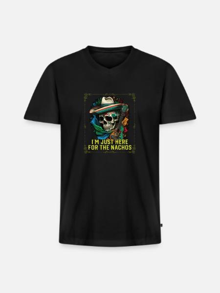 I'm Just Here For The Nachos Mexican Food Nacho - Men's Premium Organic T-shirt with V-neck - black