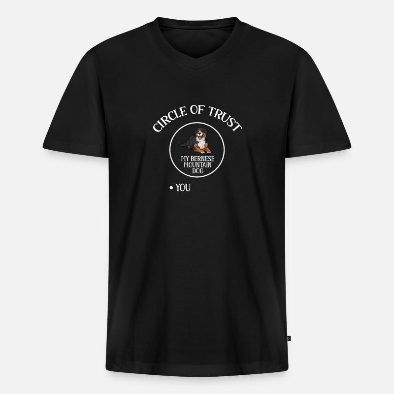 Berner Sennenhund - Männer Premium Bio T-Shirt mit V-Ausschnitt - Schwarz