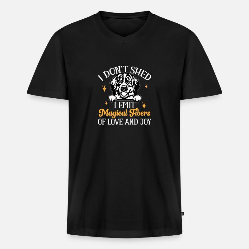 Berner Sennenhund - Männer Premium Bio T-Shirt mit V-Ausschnitt - Schwarz