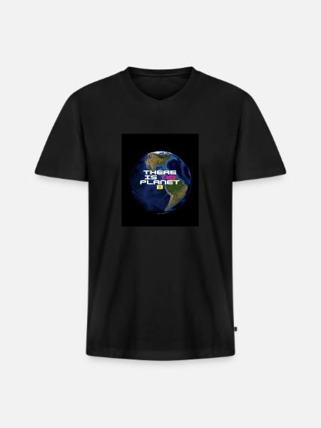 There is no planet B - Men's Premium Organic T-shirt with V-neck - black