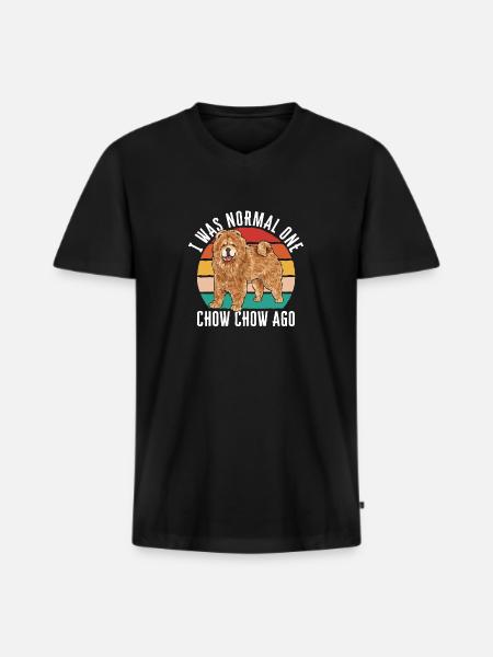Chow Chow Dog - Men's Premium Organic T-shirt with V-neck - black