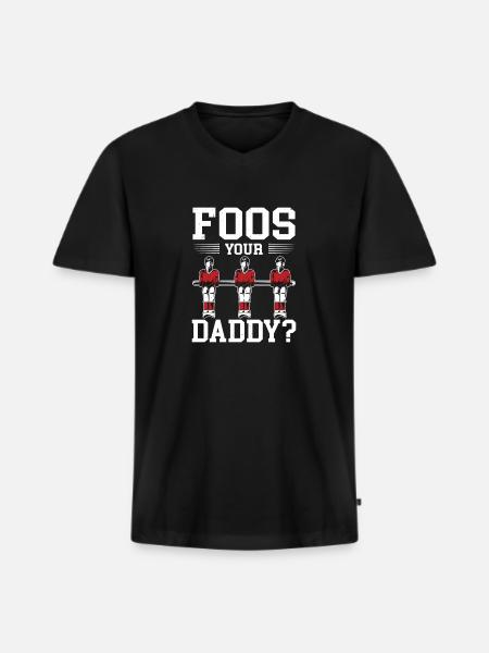 Foos din far bord fodbold bordfodboldspiller mænd - Premium økologisk T-shirt med V-hals til mænd - sort