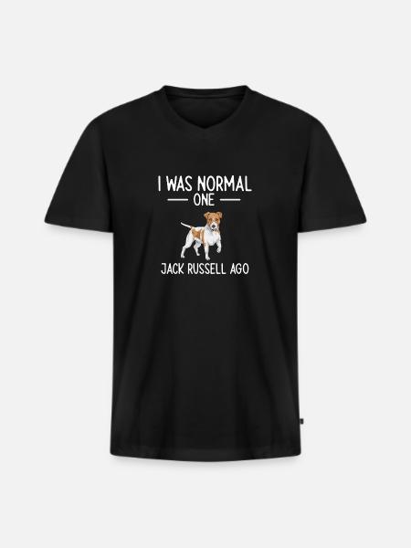 Jack Russell Terrier - Men's Premium Organic T-shirt with V-neck - black