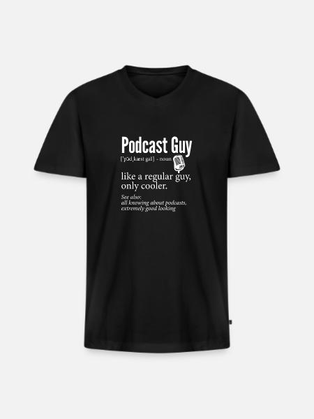 Podcaster Podcast - Men's Premium Organic T-shirt with V-neck - black