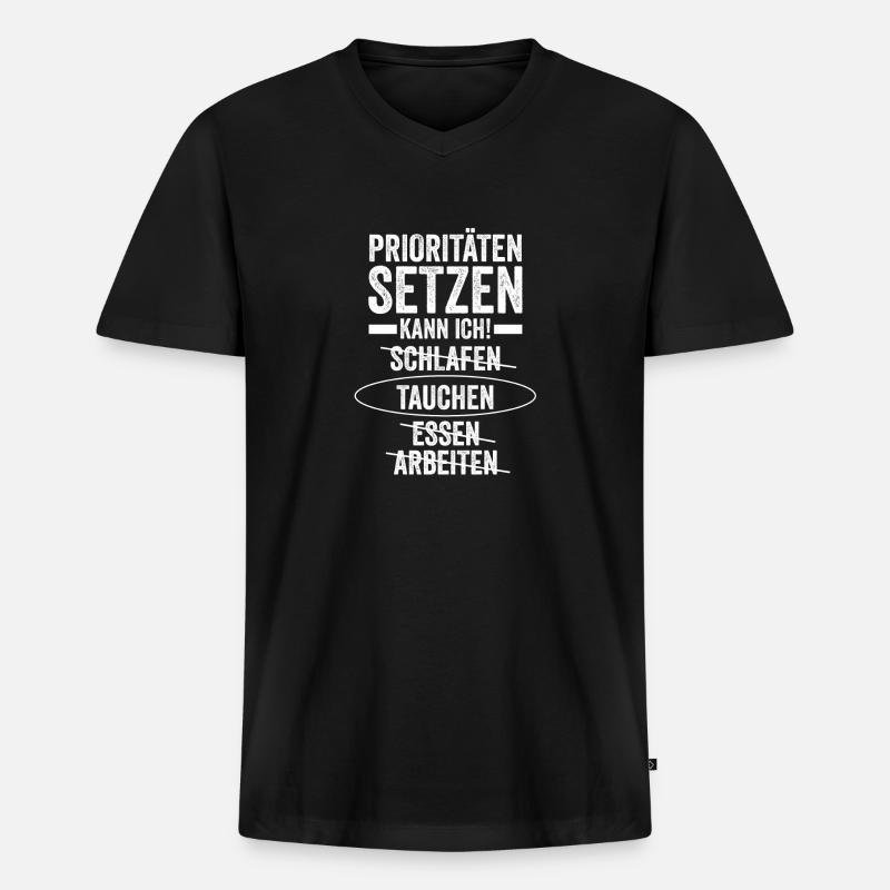 Schullehrer Lehrer - Männer Premium Bio T-Shirt mit V-Ausschnitt - Schwarz