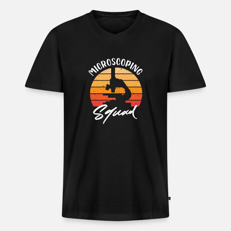 Microscopic squad histology - Männer Premium Bio T-Shirt mit V-Ausschnitt - Schwarz