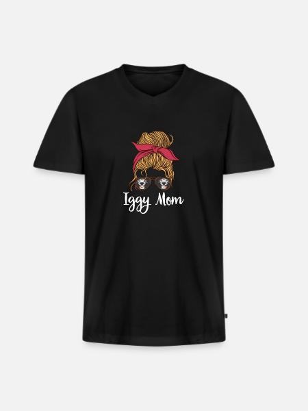 Italian Greyhound Greyhound Dogs - Men's Premium Organic T-shirt with V-neck - black