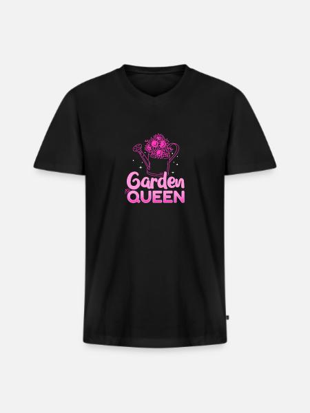 Garden Queen - Garden lovers - Men's Premium Organic T-shirt with V-neck - black