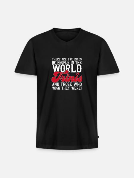 Drapeau de Trinité-et-Tobago - T-shirt encolure en V Premium bio Homme - noir