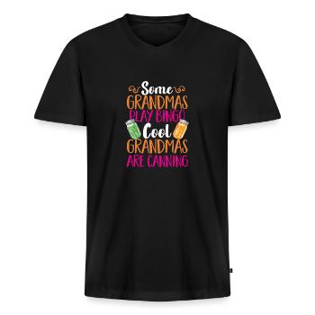 Einmachen Einkochen Lebensmitteln Konservieren - Männer Premium Bio T-Shirt mit V-Ausschnitt - Schwarz - Vorne - Nico (187cm)