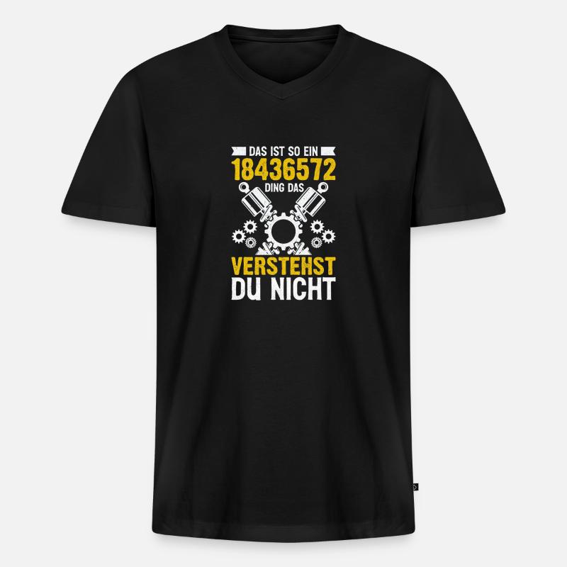 Das ist so ein 18436572 Ding V8 Motor Auto - Männer Premium Bio T-Shirt mit V-Ausschnitt - Schwarz