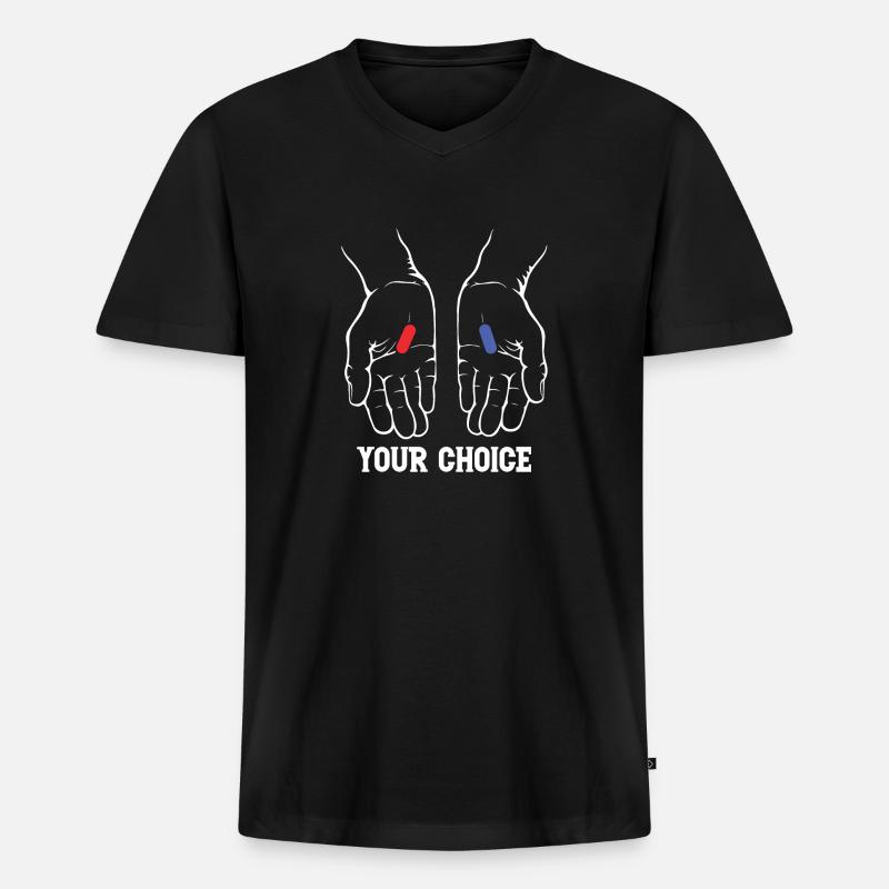 YOUR CHOICE - Männer Premium Bio T-Shirt mit V-Ausschnitt - Schwarz