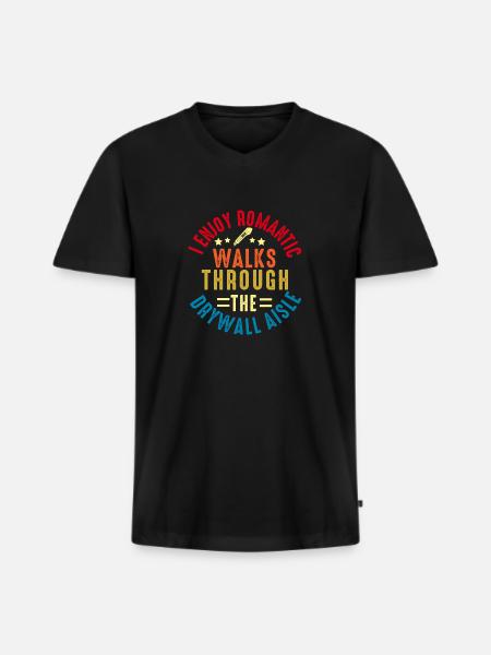 Drywall Installer Drywaller Drywall Finisher - Men's Premium Organic T-shirt with V-neck - black