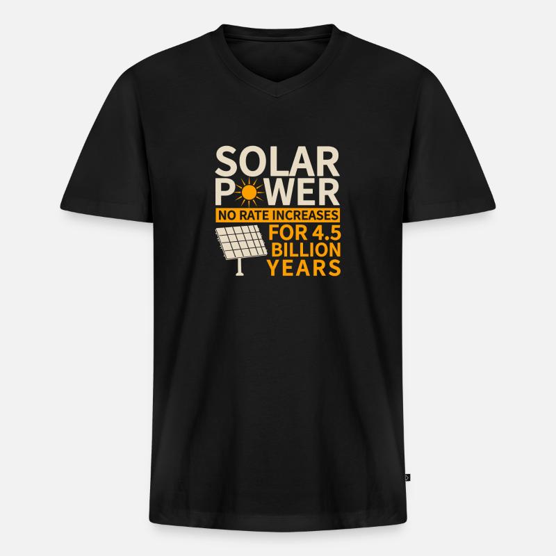 Solarmodul Solarenergie Solarstrom - Männer Premium Bio T-Shirt mit V-Ausschnitt - Schwarz