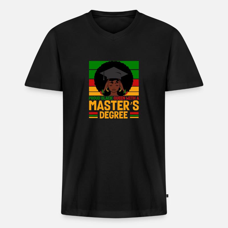 Master's Degree Studium Master Abschluss - Männer Premium Bio T-Shirt mit V-Ausschnitt - Schwarz