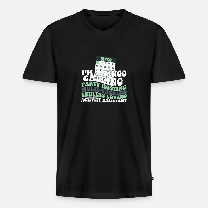 Proud Activity Assistant Appreciation - Männer Premium Bio T-Shirt mit V-Ausschnitt - Schwarz