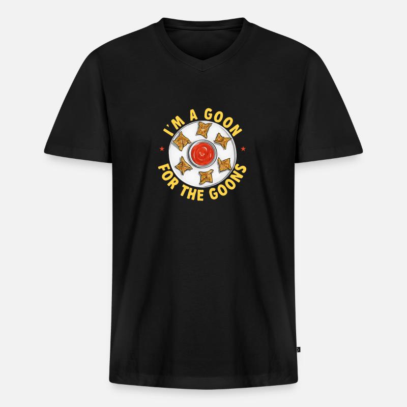 Krabben Rangoon Crab Rangoon - Männer Premium Bio T-Shirt mit V-Ausschnitt - Schwarz