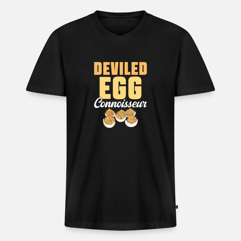 Stuffed Eggs Deviled Eggs - Men's Premium Organic T-shirt with V-neck - black