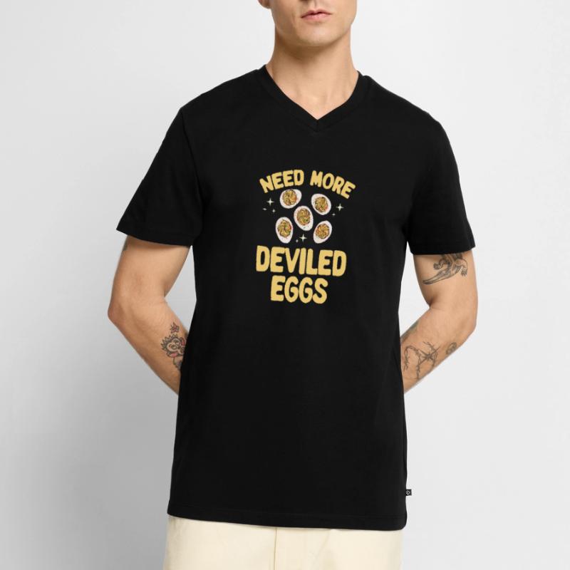 Stuffed Eggs Deviled Eggs Men's Premium Organic T-shirt with V-neck