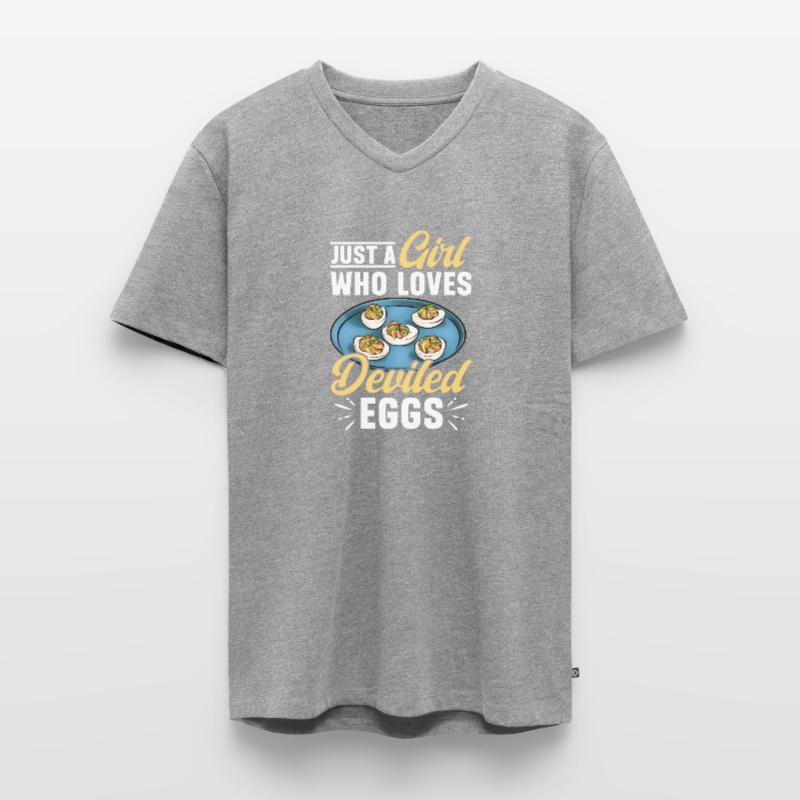 Stuffed Eggs Deviled Eggs Men's Premium Organic T-shirt with V-neck