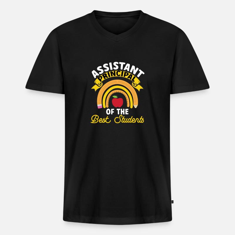 Stellvertretende Schulleiterin - Männer Premium Bio T-Shirt mit V-Ausschnitt - Schwarz