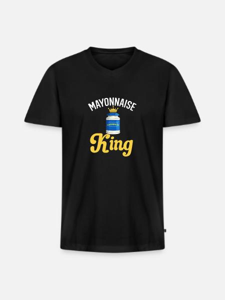 Mayonnaise - Men's Premium Organic T-shirt with V-neck - black
