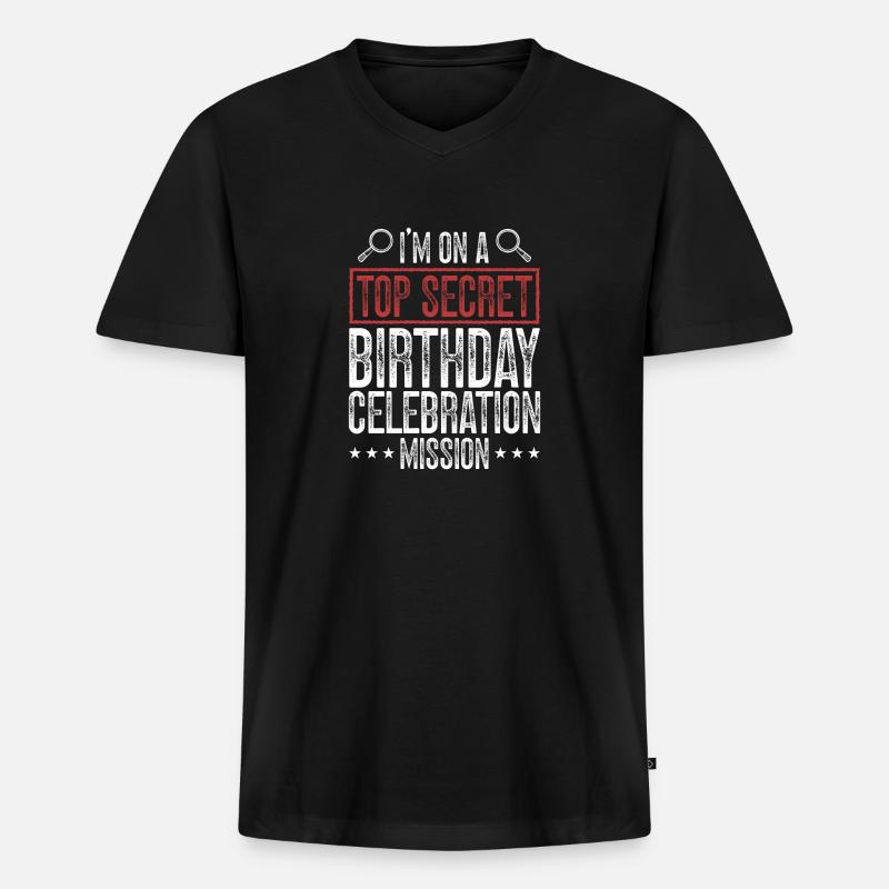 Escape Room - Männer Premium Bio T-Shirt mit V-Ausschnitt - Schwarz
