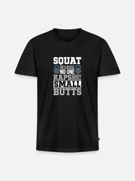 Kettlebell Workout Fitness Training - Men's Premium Organic T-shirt with V-neck - black