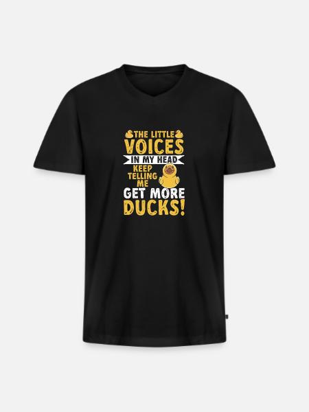 Rubber Duck Rubber Duck - Men's Premium Organic T-shirt with V-neck - black