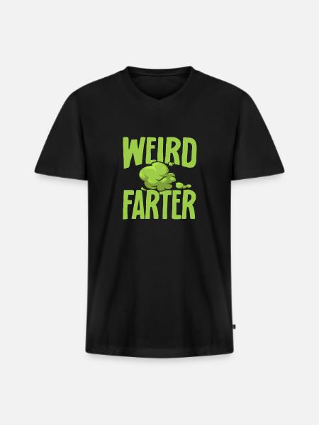 fart farting farting farting - Men's Premium Organic T-shirt with V-neck - black