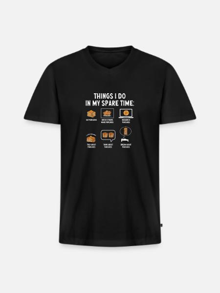 Pancake Breakfast Pancakes - Men's Premium Organic T-shirt with V-neck - black