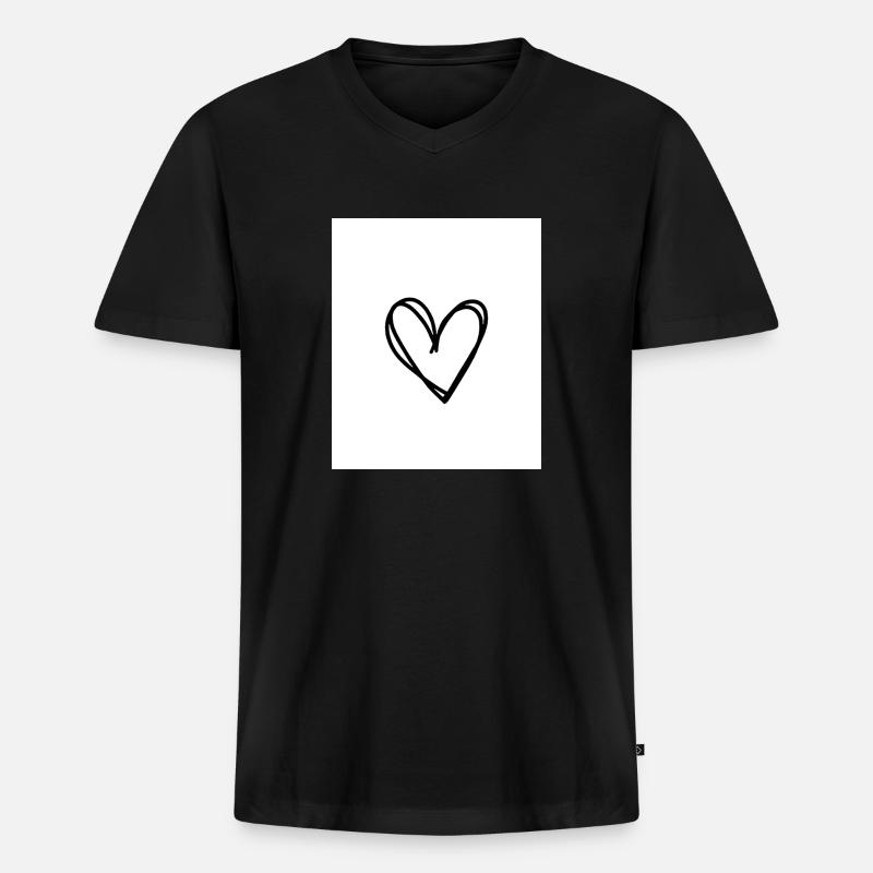 Canva3 - Männer Premium Bio T-Shirt mit V-Ausschnitt - Schwarz