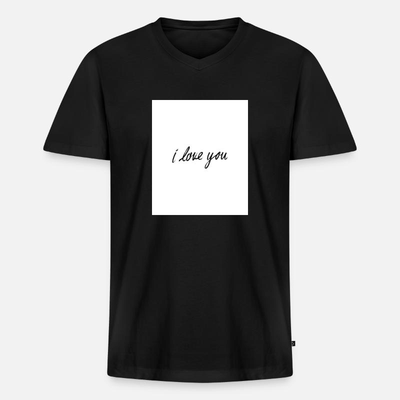 Canva5 - Männer Premium Bio T-Shirt mit V-Ausschnitt - Schwarz