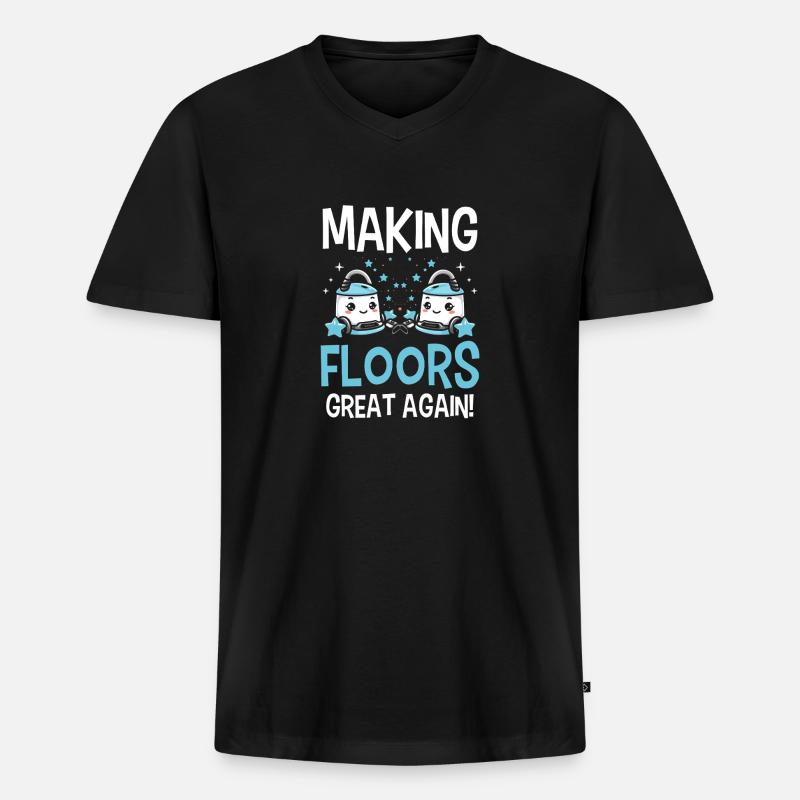 Cleaning Lover Cleaner - Men's Premium Organic T-shirt with V-neck - black