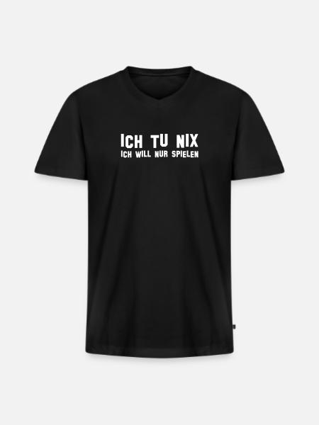 I do NIX - Men's Premium Organic T-shirt with V-neck - black
