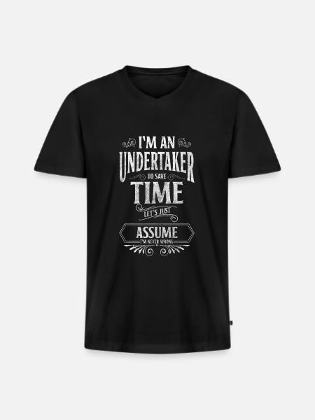 Bestatter Leiche - Männer Premium Bio T-Shirt mit V-Ausschnitt - Schwarz