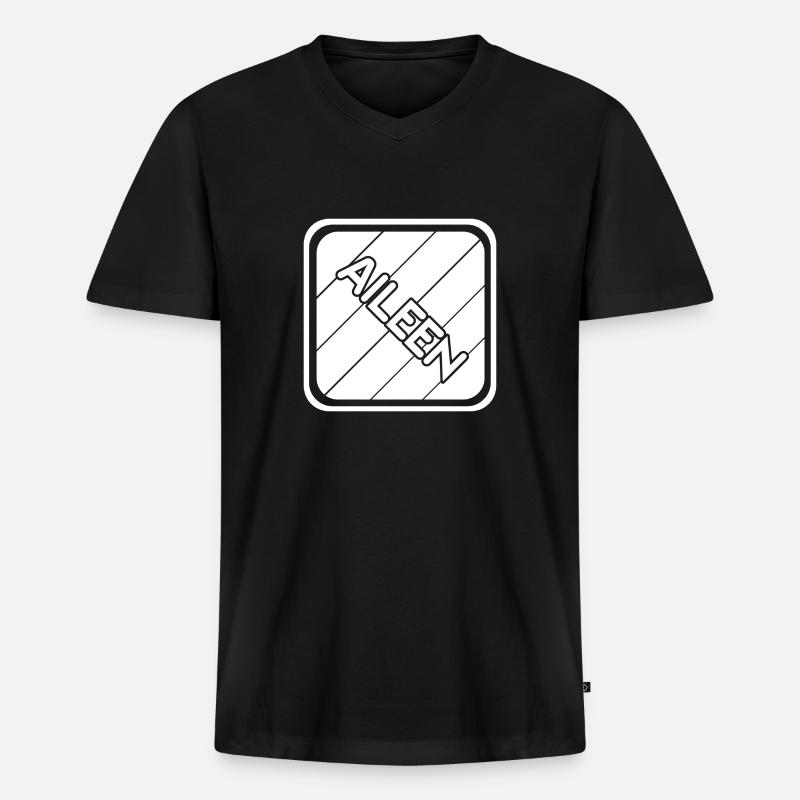 Tochter Aileen - Männer Premium Bio T-Shirt mit V-Ausschnitt - Schwarz