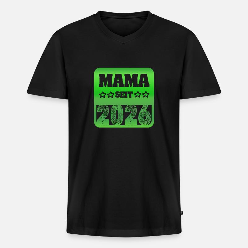 2026 2026 - Männer Premium Bio T-Shirt mit V-Ausschnitt - Schwarz