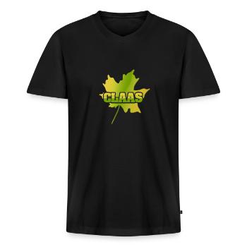 Claas Claas - Men's Premium Organic T-shirt with V-neck - black - Front - Nico (187cm)