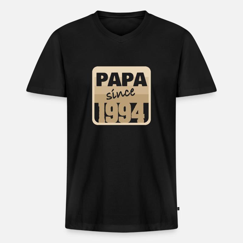 1994 - Männer Premium Bio T-Shirt mit V-Ausschnitt - Schwarz