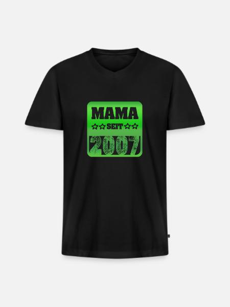 2007 - T-shirt encolure en V Premium bio Homme - noir