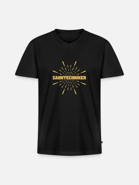 Job Dental Technician - Men's Premium Organic T-shirt with V-neck - black