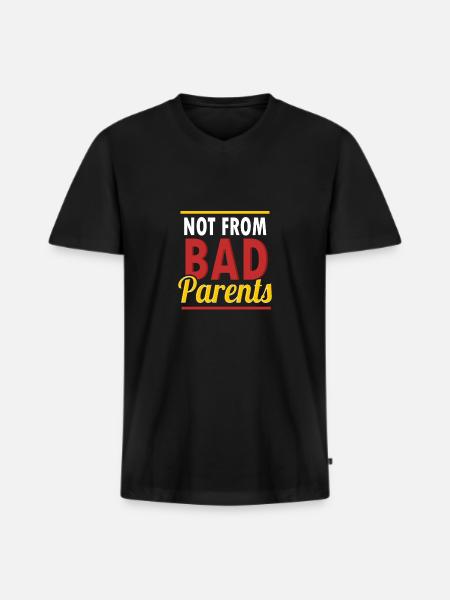 Pas de mauvais parents - T-shirt encolure en V Premium bio Homme - noir