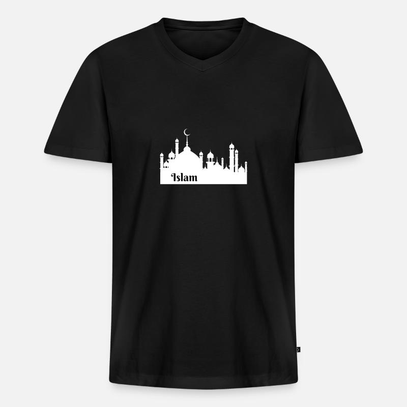 Islam - Männer Premium Bio T-Shirt mit V-Ausschnitt - Schwarz