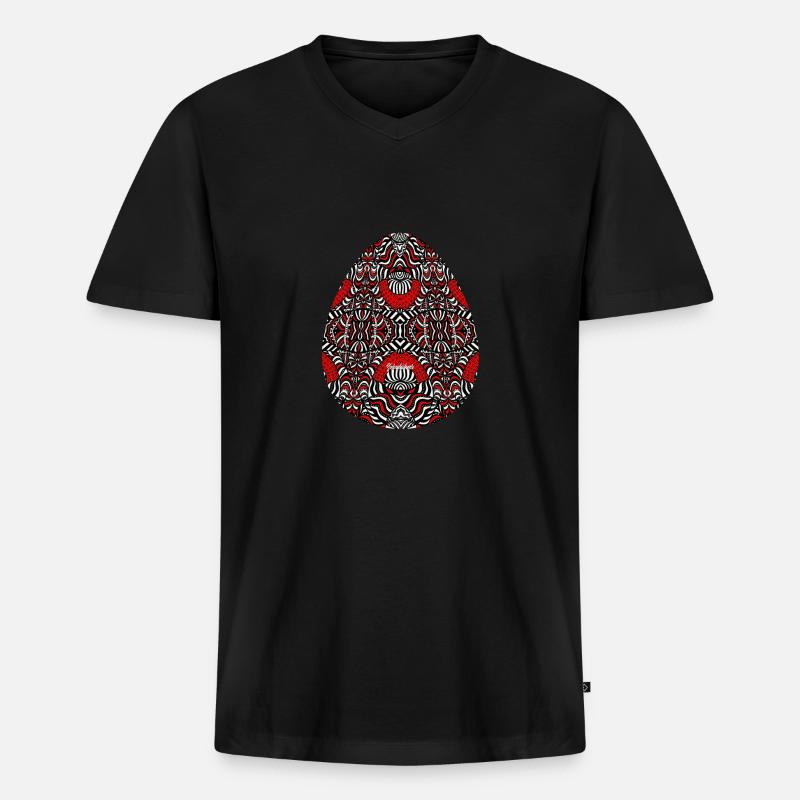 Abstrakte Kunst - Männer Premium Bio T-Shirt mit V-Ausschnitt - Schwarz