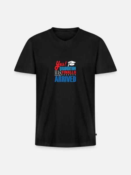 Graduation Graduation Abi Graduation Gift - Men's Premium Organic T-shirt with V-neck - black