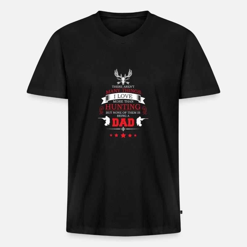 Daddy hunter - Männer Premium Bio T-Shirt mit V-Ausschnitt - Schwarz