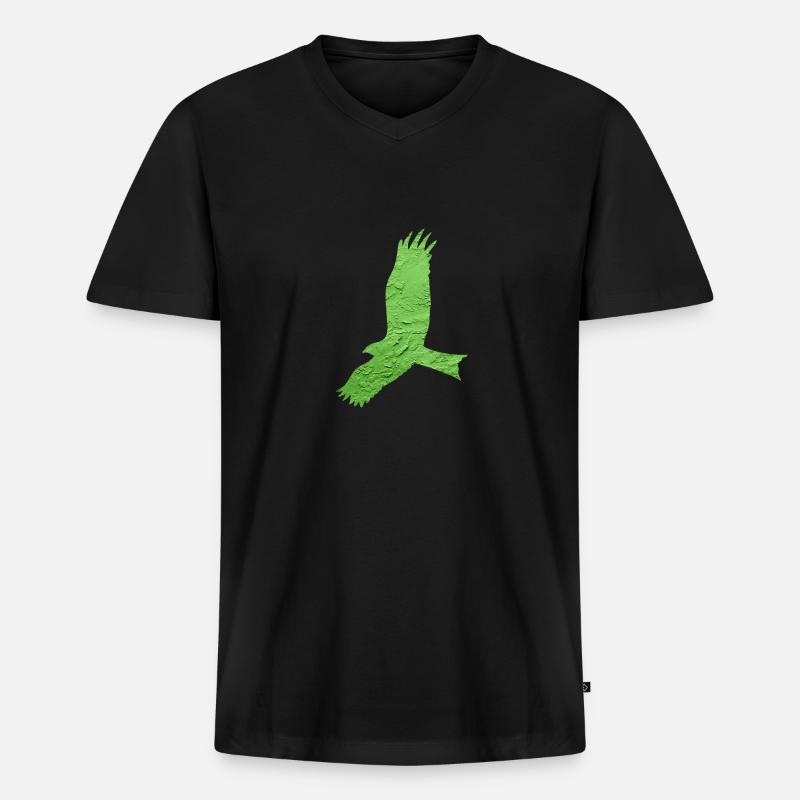 Greifvogel - Männer Premium Bio T-Shirt mit V-Ausschnitt - Schwarz