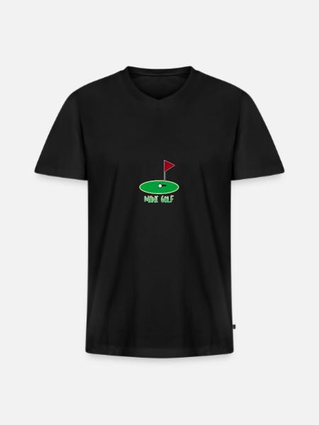 miniature golf - Men's Premium Organic T-shirt with V-neck - black